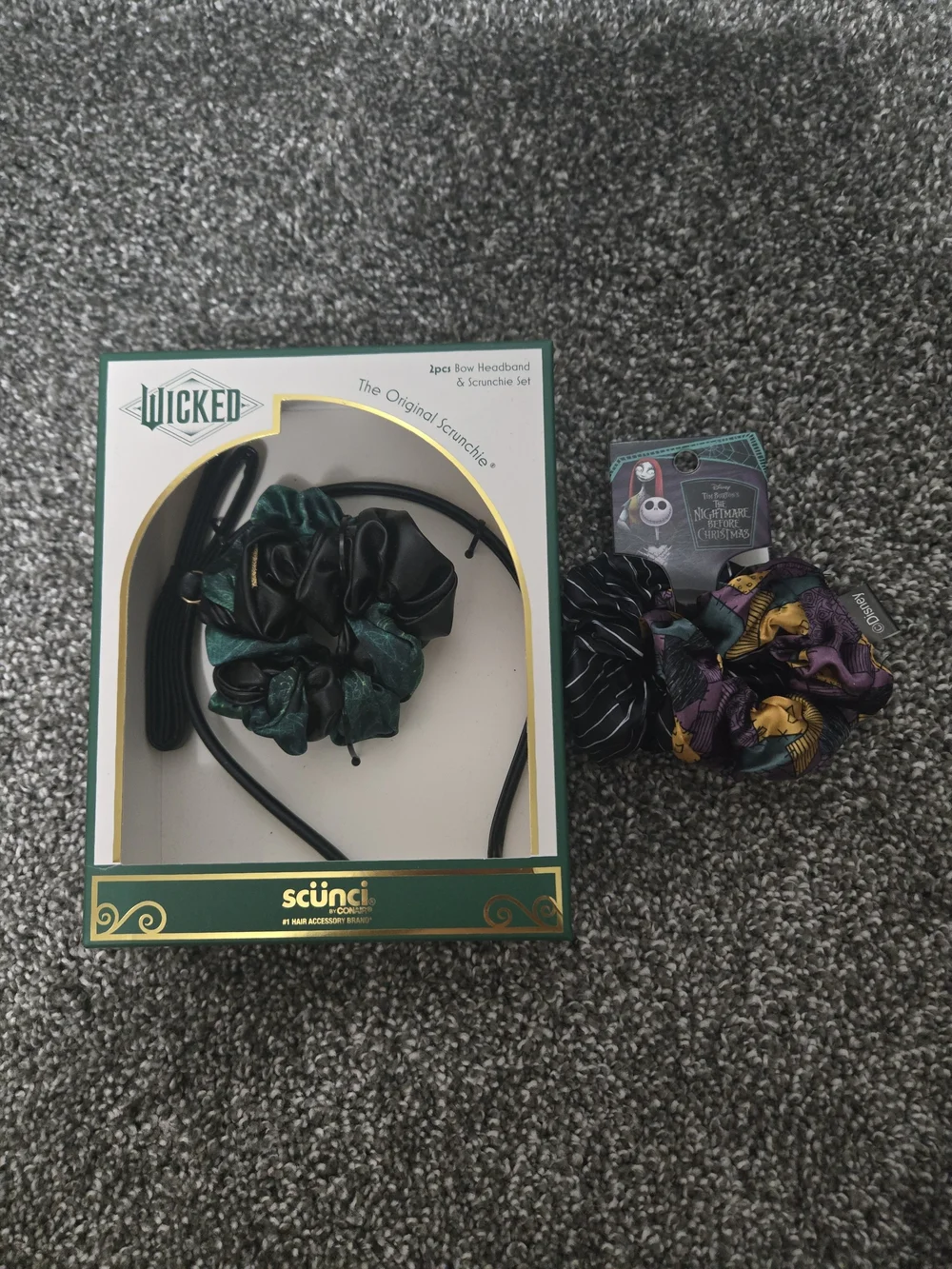 scunci Wicked Black Headband And Scrunchie Nightmare Before Christmas Scrunchies